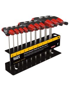 KLEJTH410E image(0) - Klein Tools Hex Key Set, SAE T-Handle, 4-Inch, with Stand, 10-Piece