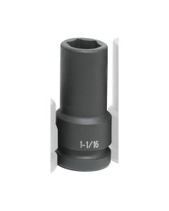 Grey Pneumatic 1" Drive x 1-1/16" Extra-Deep Thin-Wall Socket
