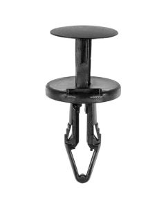 AUVECO 20989 Push-Type with Closed End Air Dam and Grille Retainer, 18 mm Dia Head x 22 mm L Stem, Nylon, Black