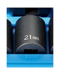 Grey Pneumatic 1/2" Drive x 21mm Standard - 12 Point Socket