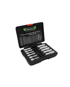 VIM Tools Deep TORX Socket Set, 11 Piece E4 THu E18, 1/4 Inch And 3/8 Inch Square Drives, In Case