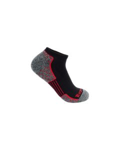 RDB0003 image(0) - Redback Boots USA Mens HEX Elite No Show- Black/Red