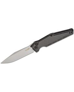 KER7900CF image(2) - Kershaw Launch 7 Automatic Push-Button Lock Clip Point Blade EDC Folding Knife - Carbon Fiber Black - $1000 Min Vendor Direct Auto Knives Only. Cannot Ship to CA, CO, CT, DE, MN. Contact Sales Rep.