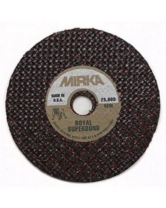 Mirka Abrasives Royal MS-0110 Cut-Off Wheel, 3 in Dia, 1/32 in THK Wheel, 3/8 in Center Hole, 24000 rpm