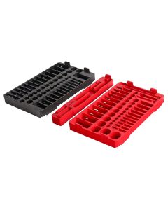 MLW48-22-9486T image(1) - Milwaukee Tool 106pc. 1/4" & 3/8” Drive Ratchet and Socket Trays- SAE & Metric
