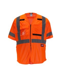 MLW48-73-5147 image(2) - Milwaukee Tool Class 3 High Visibility Orange Safety Vest - 2XL/3XL