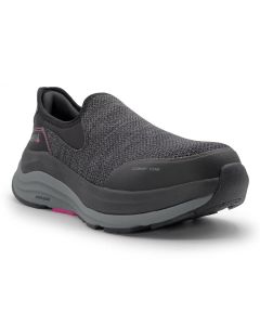 MCFMC125-10D image(0) - Mega Comfort ERGO Delta Slip-On CT - Women's Low Top Shoes - CT|EH|SF|SR - Black / Fuchsia Fedora - Size: 10 - D - (Regular)
