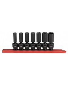 KDT84923N image(1) - GearWrench 7 Piece 3/8 Inch Drive 6 Point Deep Universal Impact SAE Socket Set