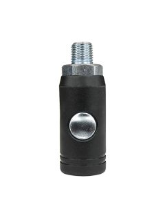 Plews Edelmann 1/4IN Safety Coupler Male Black