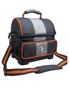 KLE55583 image(0) - Klein Tools Double Zipper Bag, 12 x 7-Inch, Gray