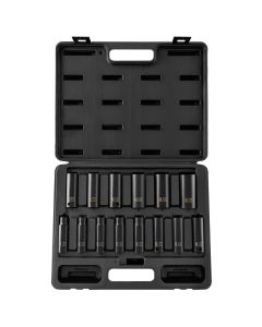 SUN2653 image(1) - SUNEX 1/2" Drive 14 Piece Metric Deep Impact Socket Set