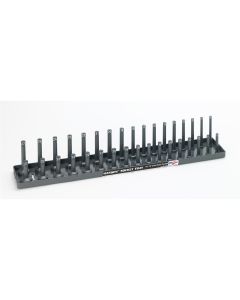 HNE1202 image(0) - Hansen Global 1/2 Inch Metric 2 Row Regular/Deep Socket Holder Tray - Grey