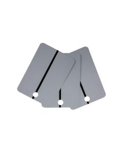 CTW International Metal Spray Samples - Black Stripe on LIGHT GRAY, 25 pcs per box