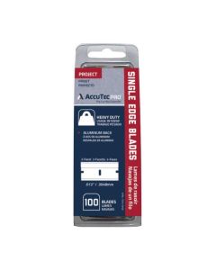 ASRAPBL-7054 image(0) - AccuTec Pro AccuTec Pro Single Edge Blade .012 1074 Alum Back 100SHLBL/CLM, CLM=CT, 50CT/CA