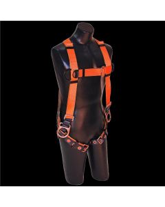SRW802600 image(0) - FALL SAFE Safety Harness - A-SERIES - Vest-Style Positioning - Back / Side, Pass Through, Tongue Buckle - Size: Big Boy
