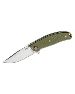 CRK2471 image(3) - CRKT (Columbia River Knife) Butte D2 Stonewash Plain Blade Assisted Folding Knife with Deadbolt Lock G10 Handle - Green
