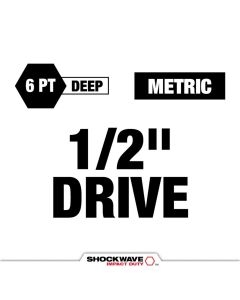 MLW49-66-7830 image(1) - Milwaukee Tool SHOCKWAVE Impact Duty 1/2 Drive Metric 3PC Lug Nut Wheel Socket Set