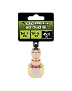 LEGPW3570 image(0) - Flexzilla Quick-Connect Plug, 1/4" Body x 1/4" FNPT, Steel