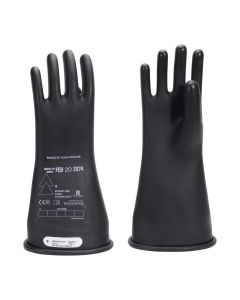 Oberon Gloves - Rubber Electrical - Class 1 - Length: 14" -  Rolled Cuff - Size: Regular - 8