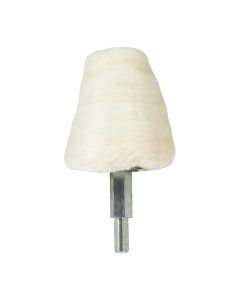 AES Industries 162-13 Medium Tapered Cone Buff, 2 to 1 in Overall Dia, White