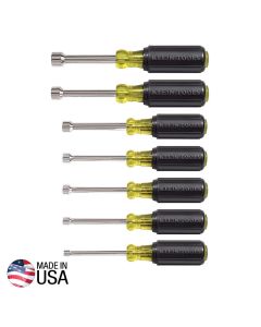 KLE631 image(1) - Klein Tools Nut Driver Set, 3-Inch Shafts, Cushion-Grip, 7-Piece