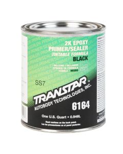 TRP6164 image(0) - Transtar Autobody Products 6164 - 2K Epoxy Primer Sealer/Groundcoat - 1 qt Can - Black - 1:1:10 Mixing - 520 sq-ft/ Gallon at 1 mil Coverage
