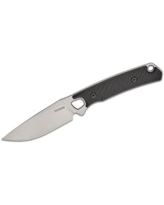 KER2048 image(1) - Kershaw Steppe Drop Point Fixed Blade Field Knife with Polypropylene Sheath - Black/Gray