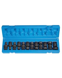 GRE1612U image(0) - Grey Pneumatic 3/8" Dr. 12 Piece 12 Point Standard Fractional Universal Set