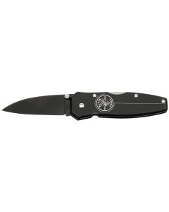 Klein Tools Lightweight Lockback Knife, 2-1/2-Inch Drop Point Blade, Black Handle