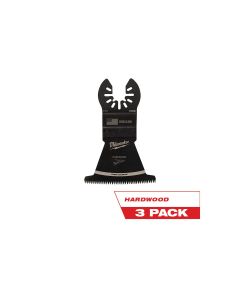MLW49-25-1153 image(2) - Milwaukee Tool OPEN-LOK 2-1/2" HCS Japanese Tooth PRO-CURVE Hardwood Multi-Tool Blades 3PK