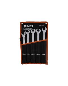 SUN9918MA image(3) - SUNEX 5 piece Metric Full Polished V-Groove Combination Wrench Set