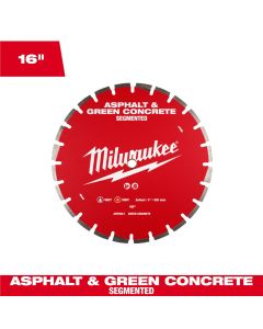 Milwaukee Tool 16 inch Asphalt and Green Concrete Segmented Diamond Blade