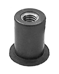 AUVECO 13007 Well Nut, #10 - 32 TPI x 1/2 in Dia Head x 3/8 in Hole x 0.015 to 0.192 in Grip Range, Neoprene