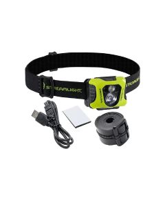 STL61436 image(1) - Streamlight Enduro Pro USB - Includes USB Cord, Elastic Head Strap, Rubber Hard Hat Strap, 3M Dual Lock - Box - Yellow