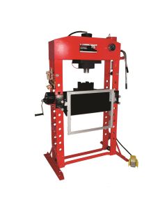 INT856ASD image(0) - American Forge & Foundry Shop Press - 75 Ton Capacity - Foot Operated Air Motor/Manual Pump W/ Hydraulic Ram - Built In Polycarbonate Press Guard - 10 pc  Pin & Bearing Press Adapter Set Included - SUPER DUTY