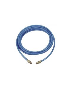 COIPFE50504T image(0) - Coil Hose Flexeel Hose, 5/16" x 50', 1/4" MPT Reusable Strain Relief Fittings, Transparent Blue