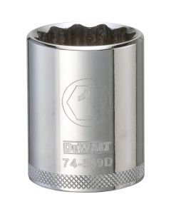 DWTDWMT74559OSP image(0) - DEWALT 12 Point 1/2" Drive Socket 1" SAE