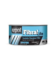 U Pol Products FIBRAL LITE UP0700 Lite Fiber Glass Filler, 1 Quart Tin, Yellow Fibrous Paste
