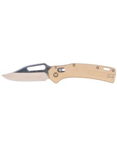 KLEOGK002TNT image(0) - Klein Tools KTO Resurgence Knife,Clip Point Blade, Sand Handle