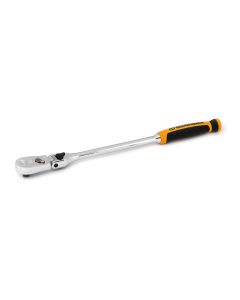 KDT81267T image(1) - GearWrench 3/8 Inch Drive 90-Tooth Dual Material Locking Flex Head Teardrop Ratchet 13 Inch
