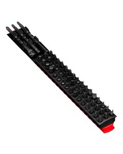 Ernst Mfg. 13" 54 Tool Magnetic Bit Bar - Red/Black