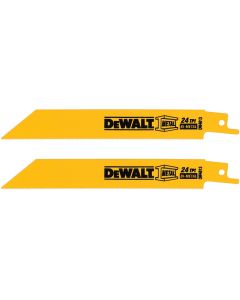 DeWalt 6-in. 24 tpi Straight Back Bi-Metal Reciprocating Blade (5-Pack)