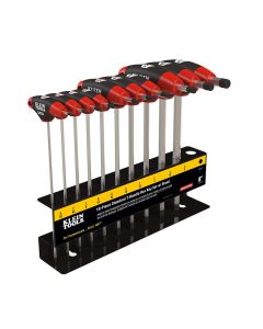 KLEJTH910E image(0) - Klein Tools Hex Key Set, SAE, T-Handle, 9-Inch with Stand, 10-Piece