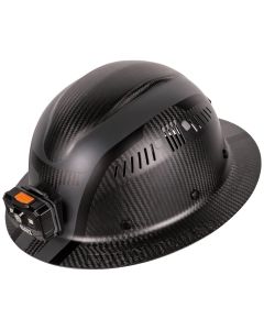 KLE60512 image(0) - Klein Tools Klein Carbon Fiber Full Brim Hard Hat with Headlamp, Titan
