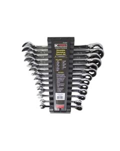 KTI45900 image(3) - K Tool International Wrench Set 13 Piece SAE Ratcheting Reversible