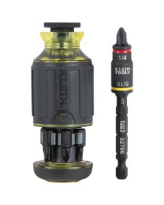 KLE32308HD image(0) - Klein Tools 12-in-1 Impact Rated Stubby Driver Set with Flip Sockets