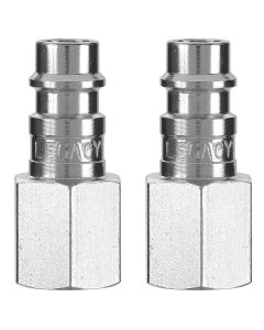 Legacy Manufacturing Flexzilla Pro High Flow Plug, 1/4" Body, 1/4" FNPT, 2-Pack