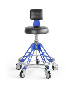 VYPESM-B-BL-QH image(0) - Vyper Industrial 400 lb Capacity Elevated Steel Max Quick Height Shop Chair - Black/Blue