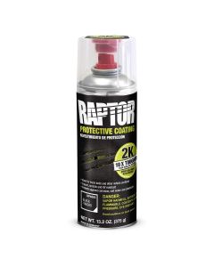 UPO4883 image(0) - U Pol Products RAPTOR UP4883 2K Bedliner Aerosol, 13.2 oz Aerosol Can, Black, 14.5 square feet Coverage, 5 to 7 Days Curing