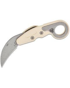 CRK4041S image(0) - CRKT (Columbia River Knife) Provoke AUS 8 Stonewash Plain Blade Folding Knife with Kinematic Grivory Handle - Sand White